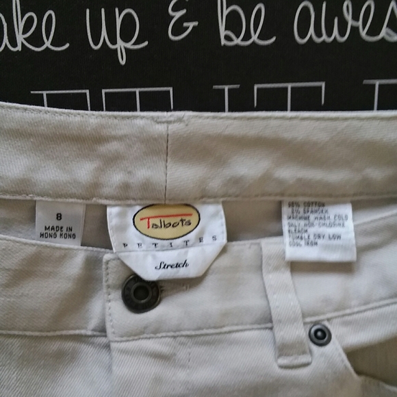 TALBOTS STRETCH WOMEN’S TAN JEANS PANTS 8P - Picture 5 of 8